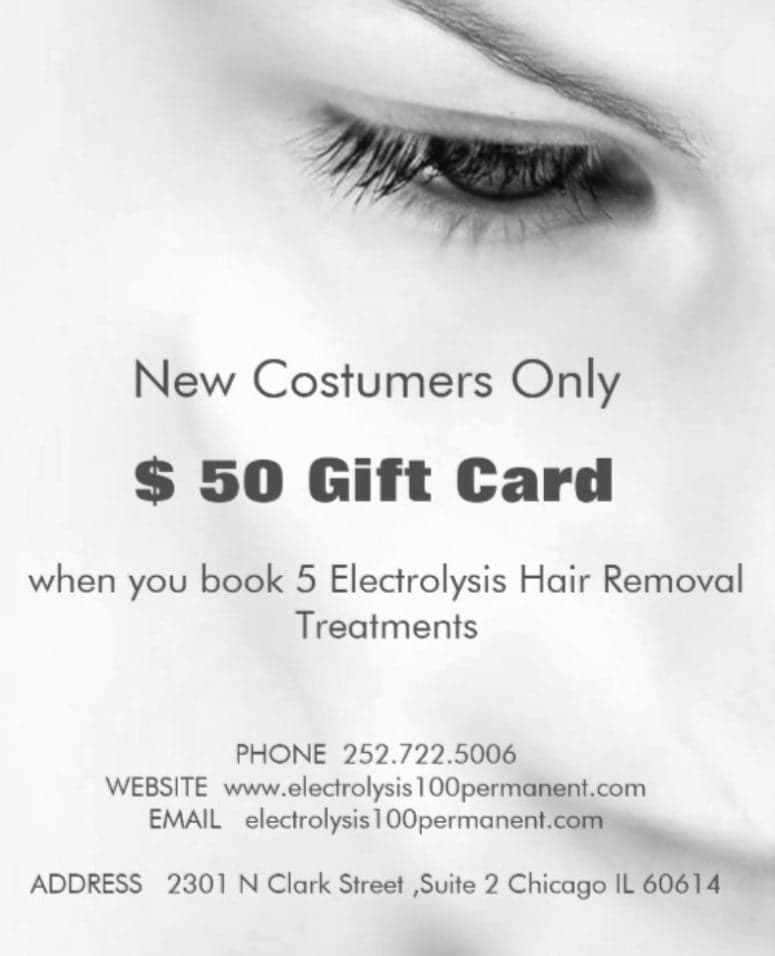 Electrolysis 100% Permanent hair removal