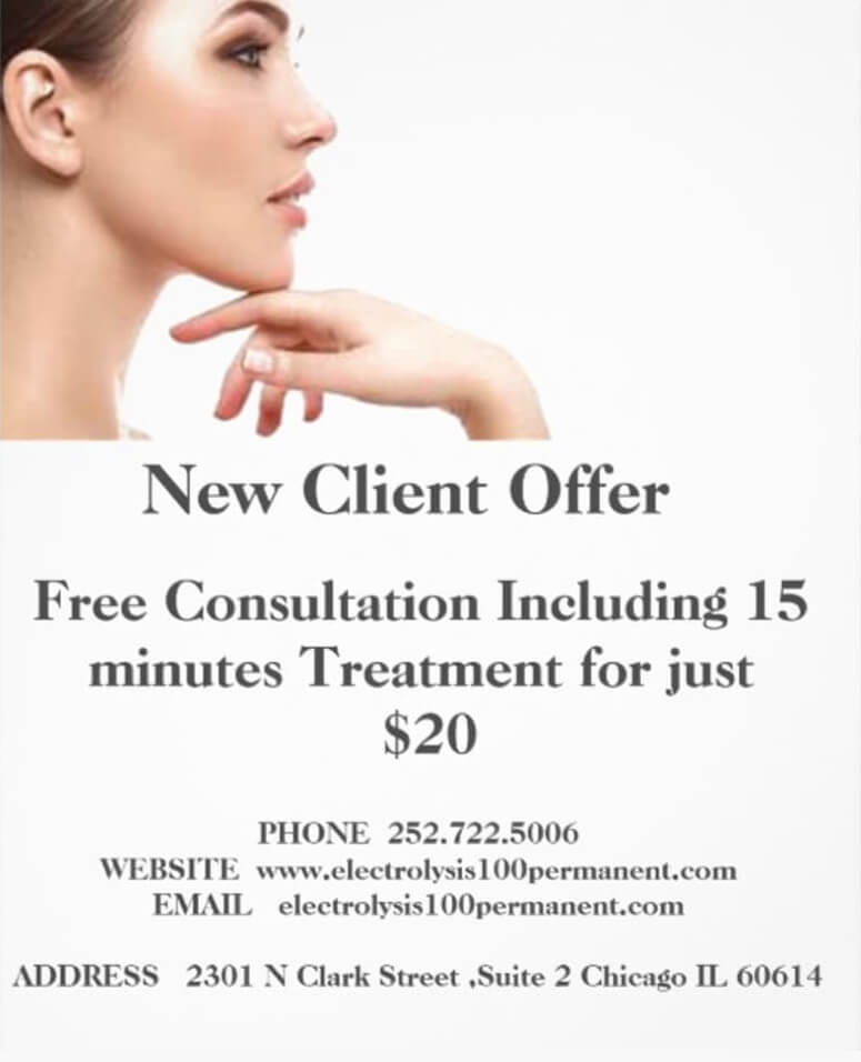 Electrolysis 100% Permanent hair removal
