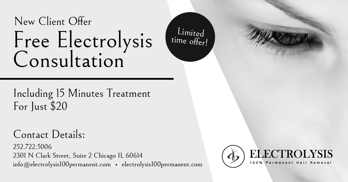 Electrolysis 100% Permanent hair removal